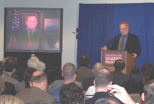 Lawrence Mishel introduces Sen. James Webb